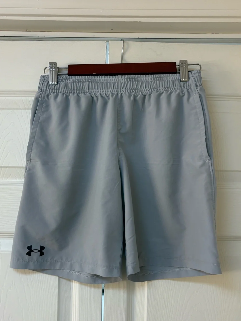 Under Armour Boys Light Gray Athletic Shorts